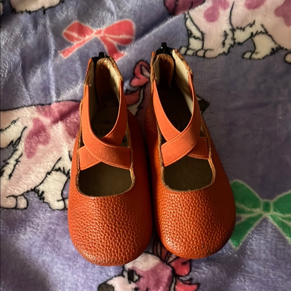 Monkey Feet Orange Dress Shoes with Mary Jane Style and Soft Sole